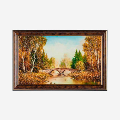 Картина с янтарем «Мост»