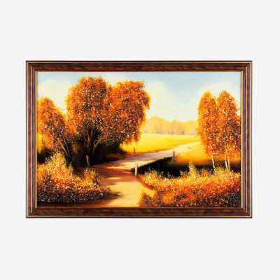 Картина с янтарём «Мостик»